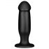 BUTTR AH-1 - sugebund analt dildo med base (sort)