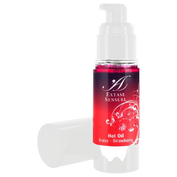 Extase Sensuel varm massageolie - Jordbær (30ml)