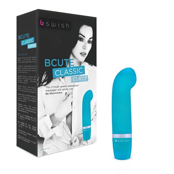 B SWISH Curve – vandtæt mini G-punkt vibrator (turkis)