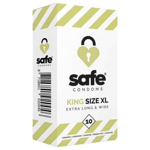 SAFE King Size XL - ekstra store kondomer (10 stk)