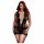 BACI Plus Size - Kort negligee med snører - Sort (XL-XXL)