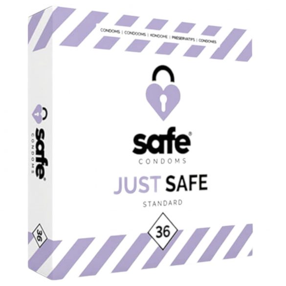 SAFE Just Safe - standard, vanilje kondom (36 stk)