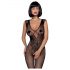 Obsessive N112 - Engleblonde net catsuit - sort (S-L)