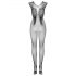 Obsessive N112 - Engleblonde net catsuit - sort (S-L)