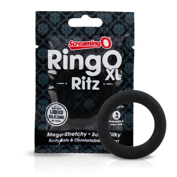 Screaming O Ritz XL - Silikone penisring (sort)