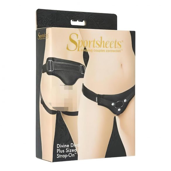 Sportsheets Plus Size - underdel til strap-ons (sort)