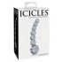 Icicles No. 66 - Buet, kuglet glasdildo (gennemsigtig)