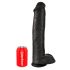 King Cock 15 - sugekop-dildo med kugler (38 cm) - sort