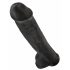 King Cock 15 - sugekop-dildo med kugler (38 cm) - sort