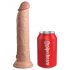 King Cock Elite 9 - Sugekop Vibrator 23cm - Naturlig