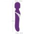 Javida Wand & Pearl - 2i1 massager vibrator (lilla)