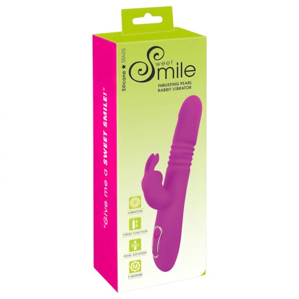 SMILE Rabbit - kraftfuld, roterende klitorisvibrator (pink)