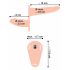 You2Toys - Strap-On - Dobbelt Dildo med Vibrator (Naturfarvet)