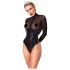 Noir - glansfuld gennemsigtig body (sort) - XL