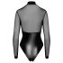 Noir - glansfuld gennemsigtig body (sort) - XL