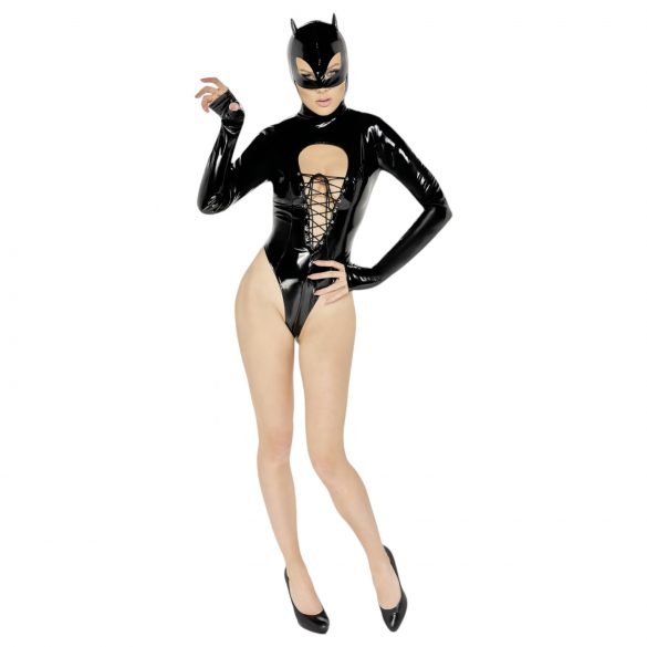 Black Velvet - Langærmet Batwoman-body (sort) - XL