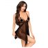 Penthouse Sweet Beast - forførende rosen-babydoll sæt (sort) - M/L