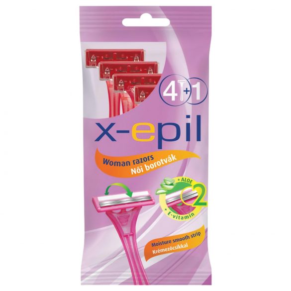 X-Epil - Engangsbarberblad til kvinder, 2 blade (5 stk)