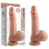 Dual Density naturtro dildo med sugefod - 18 cm