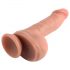 Dual Density naturtro dildo med sugefod - 18 cm