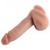 Dual Density naturtro dildo med sugefod - 18 cm