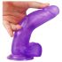 Lovetoy Jelly Studs - naturtro dildo med base - 20 cm (lilla)