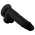 Mr. Rude - Realistisk dildo med sugekop, 19 cm (sort)