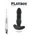 Playboy - genopladelig, støtende anal vibrator (sort)