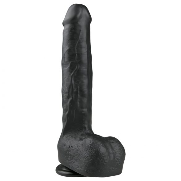 Easytoys - Stor sugekop dildo med kugler, 29,5 cm - sort