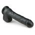 Easytoys - Stor sugekop dildo med kugler, 29,5 cm - sort