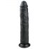 Easytoys - Ekstra stor dildo med sugekop (28,5 cm) - sort