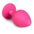 Easytoys Diamond analplug m. hvid sten - pink (mellem)