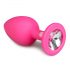 Easytoys Diamond Small - analplug (pink-hvid)